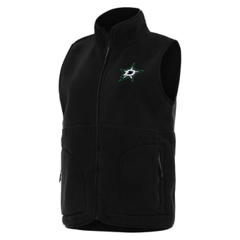 Women's Antigua  Black Dallas Stars Nostalgic Full-Zip Vest