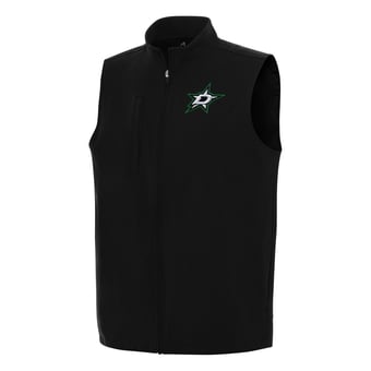 Men's Antigua Black Dallas Stars Regard Full-Zip Vest
