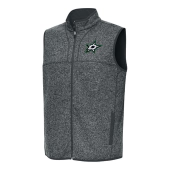 Men's Antigua Heather Gray Dallas Stars Fortune Full-Zip Vest