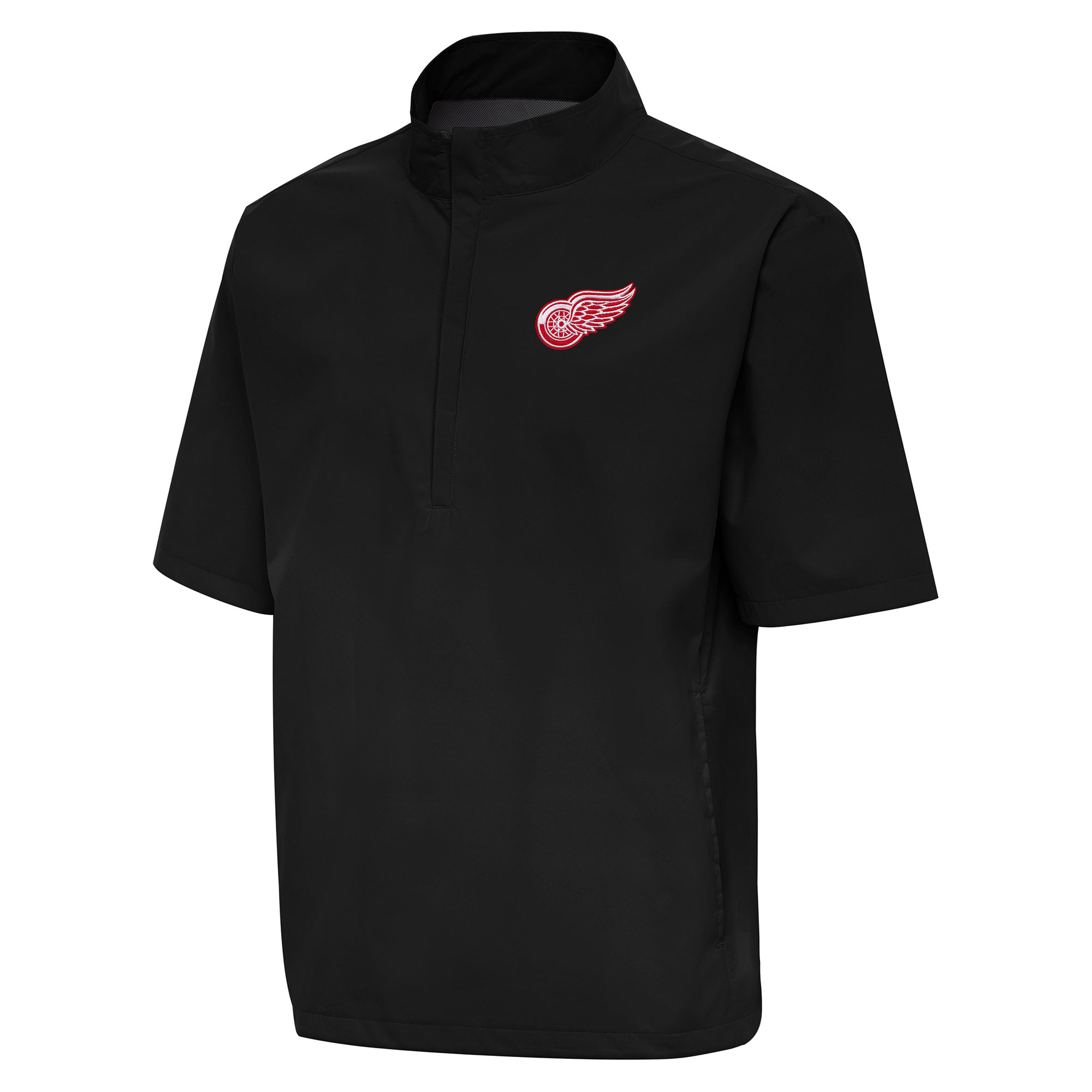 Men’s Antigua Black Detroit Red Wings Brisk Quarter-Zip Windbreaker Men’s Antigua Black Detroit Red Wings Brisk Quarter-Zip Windbreaker