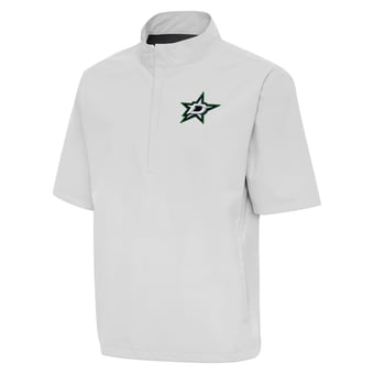 Men's Antigua  Heather Gray Dallas Stars Brisk Quarter-Zip Windbreaker