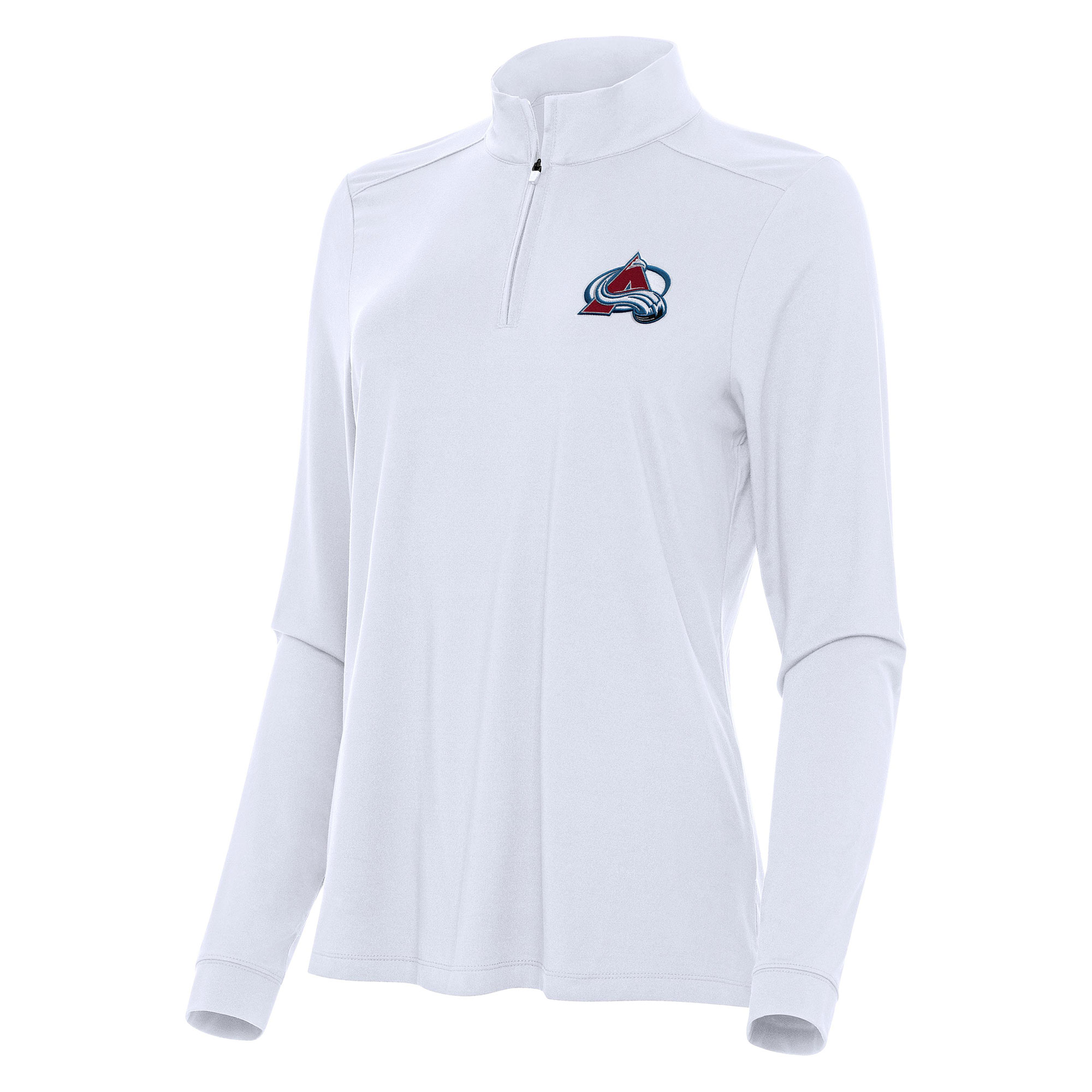Women’s Antigua White Colorado Avalanche Intent Quarter-Zip Top Women’s Antigua White Colorado Avalanche Intent Quarter-Zip Top
