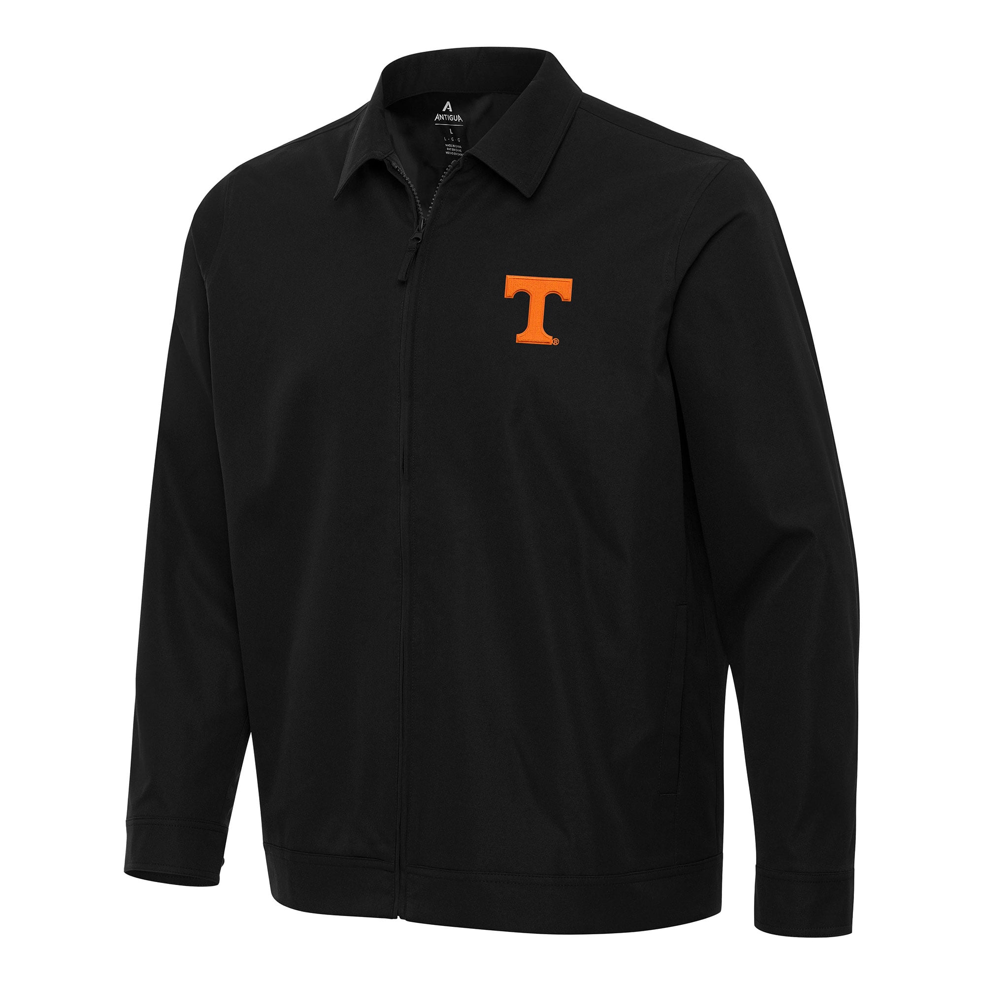 Men's Antigua  Black Tennessee Volunteers Pivot Full-Zip Jacket