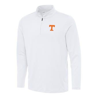 Men's Antigua White Tennessee Volunteers Reprocess Quarter-Zip Top