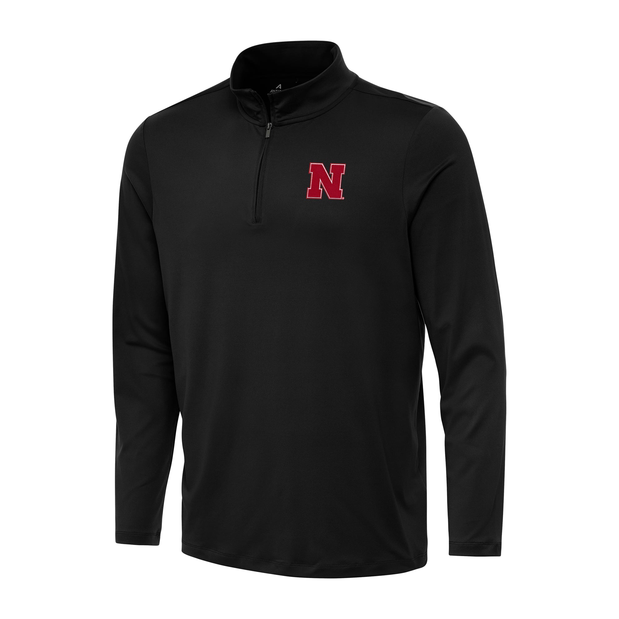 Men's Antigua Black Nebraska Huskers Reprocess Quarter-Zip Top