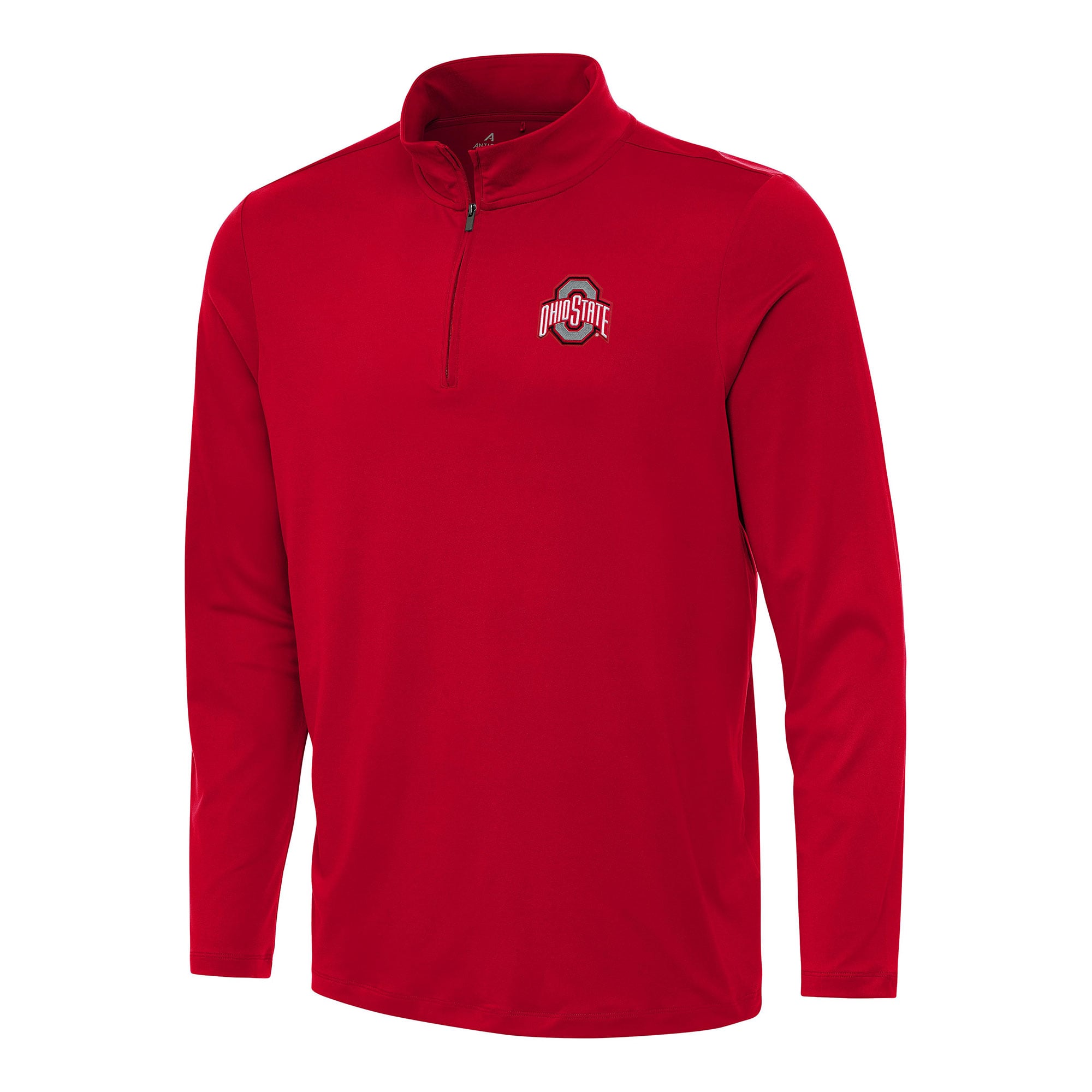 Men's Antigua Red Ohio State Buckeyes Reprocess Quarter-Zip Top