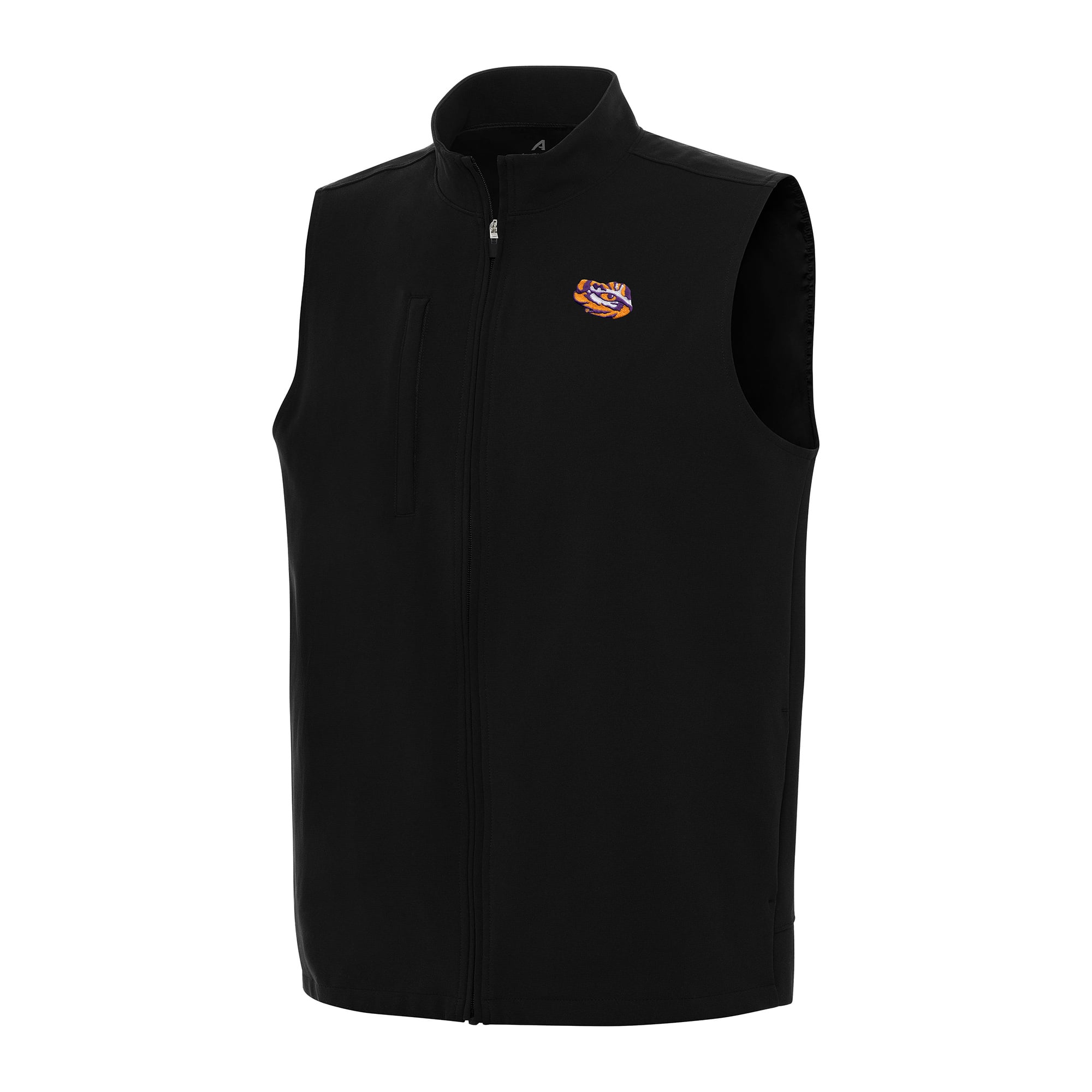 Men's Antigua Black LSU Tigers Regard Full-Zip Vest