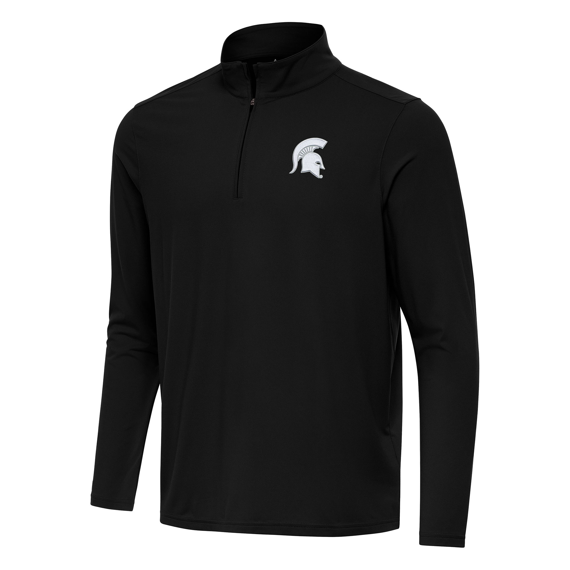 Men’s Antigua Black Michigan State Spartans Intent Quarter-Zip Top Men’s Antigua Black Michigan State Spartans Intent Quarter-Zip Top