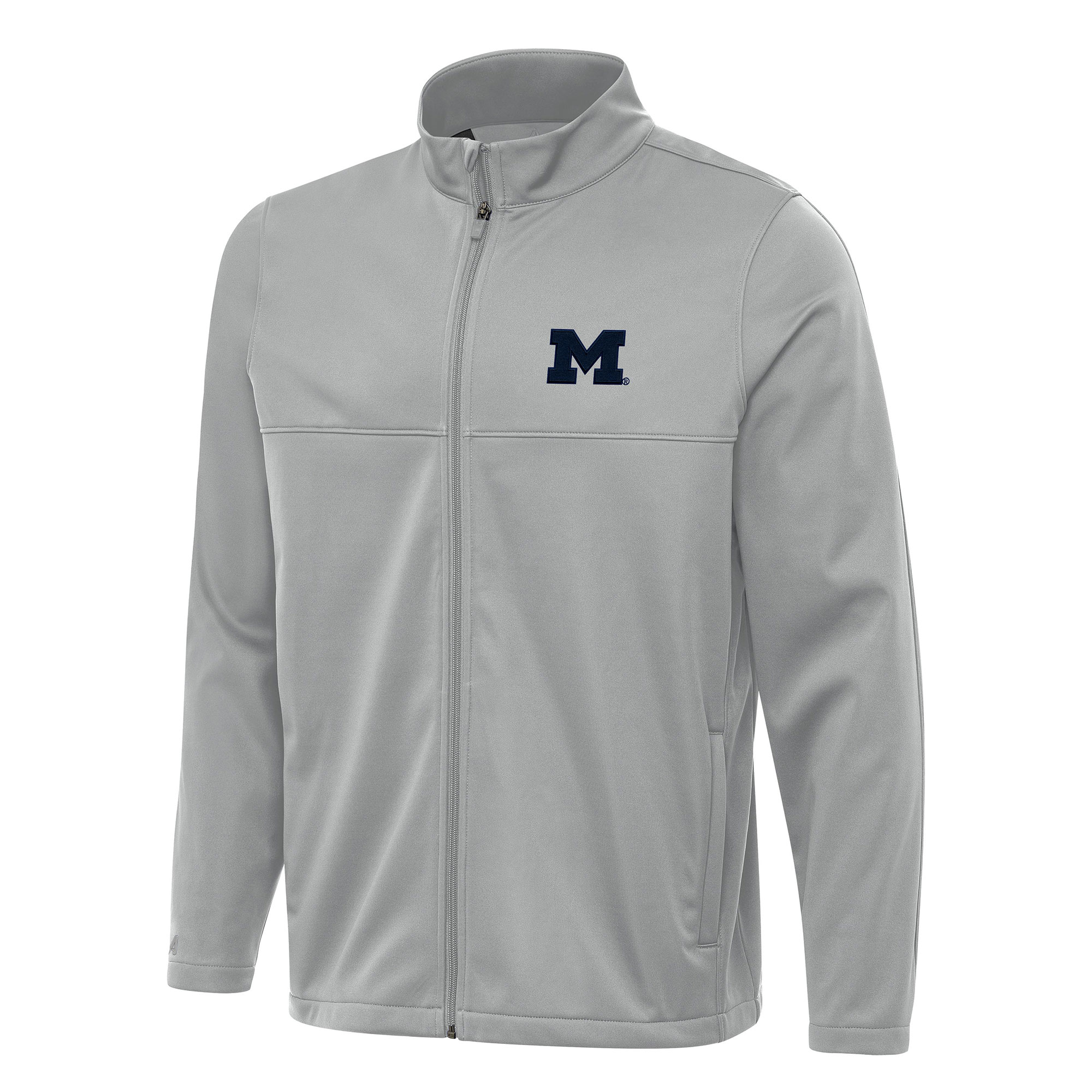 Men’s Antigua Gray Michigan Wolverines Links 2 Full-Zip Golf Jacket Men’s Antigua Gray Michigan Wolverines Links 2 Full-Zip Golf Jacket