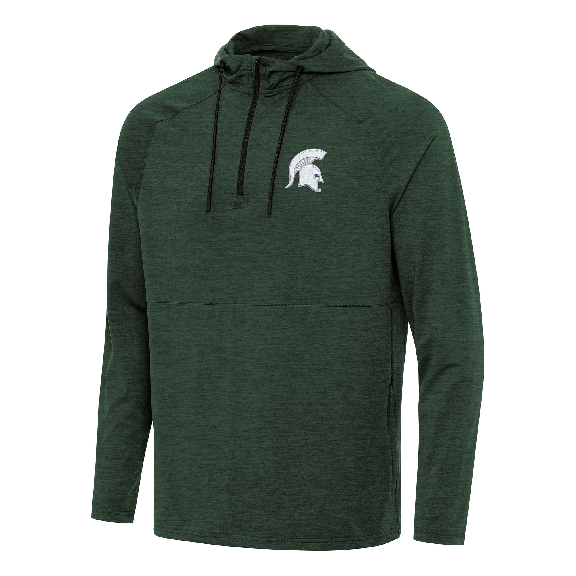 Men’s Antigua Hunter Green Michigan State Spartans Spikes Quarter-Zip Hoodie Men’s Antigua Hunter Green Michigan State Spartans Spikes Quarter-Zip Hoodie