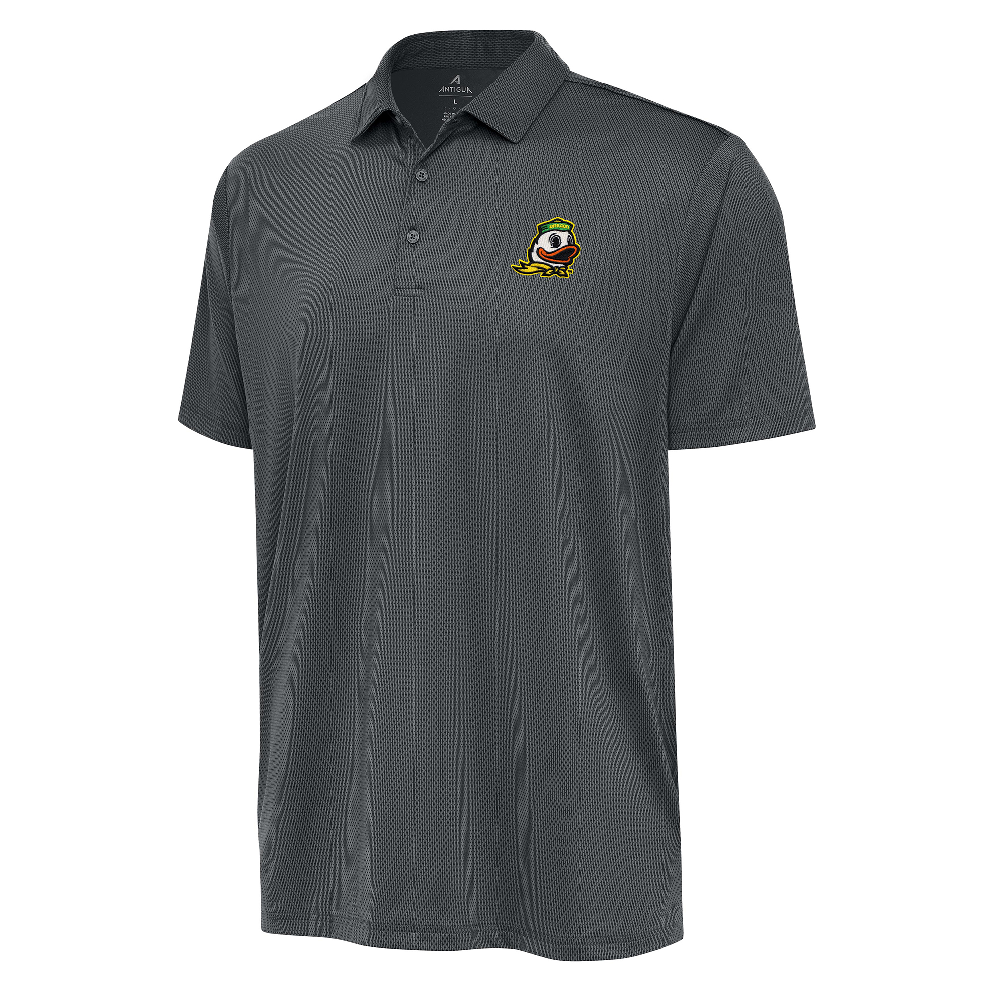 Men’s Antigua Pewter Oregon Ducks Big & Tall Ellipse Polo Men’s Antigua Pewter Oregon Ducks Big & Tall Ellipse Polo