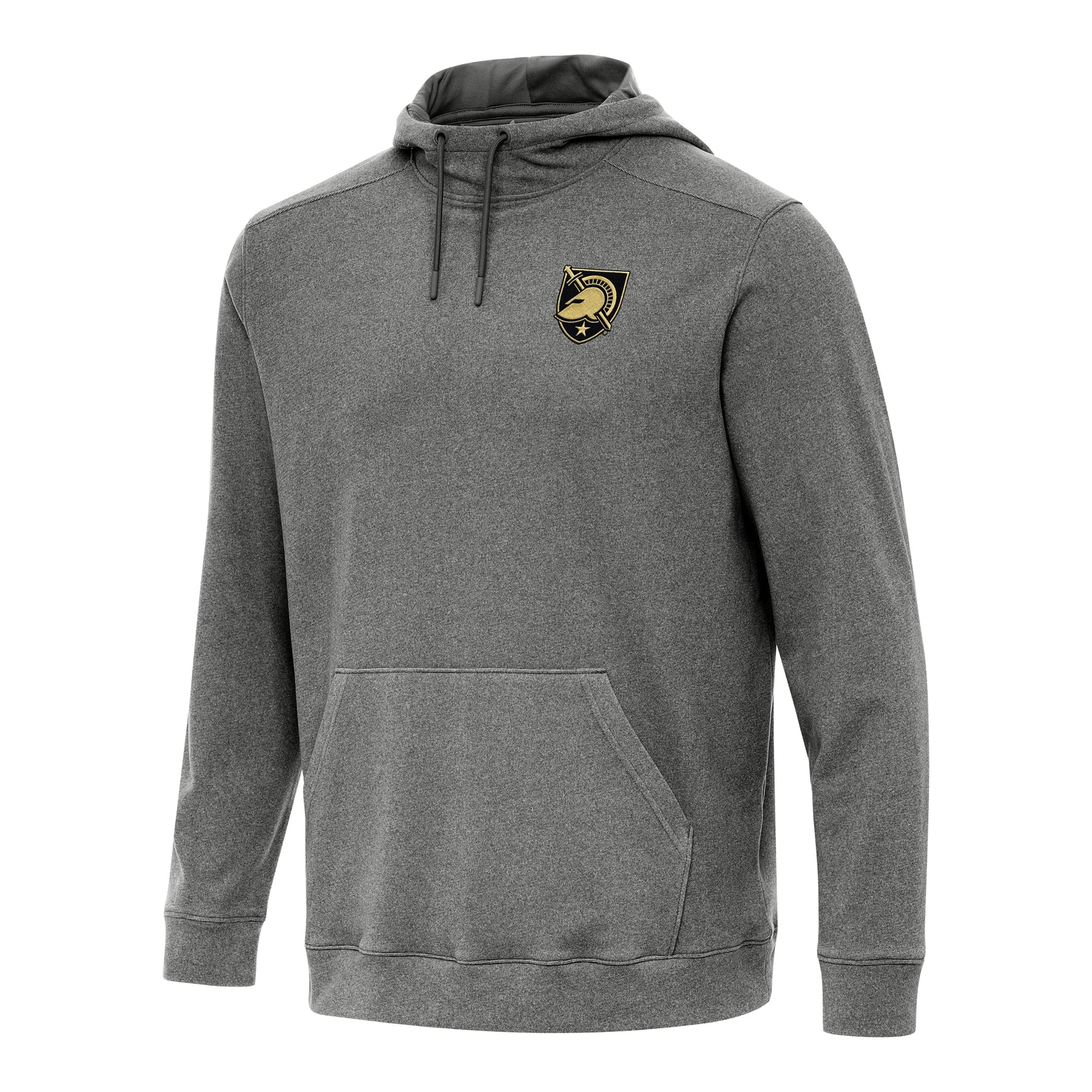 Men's Antigua Heather Black Army Black Knights Cloud Pullover Hoodie