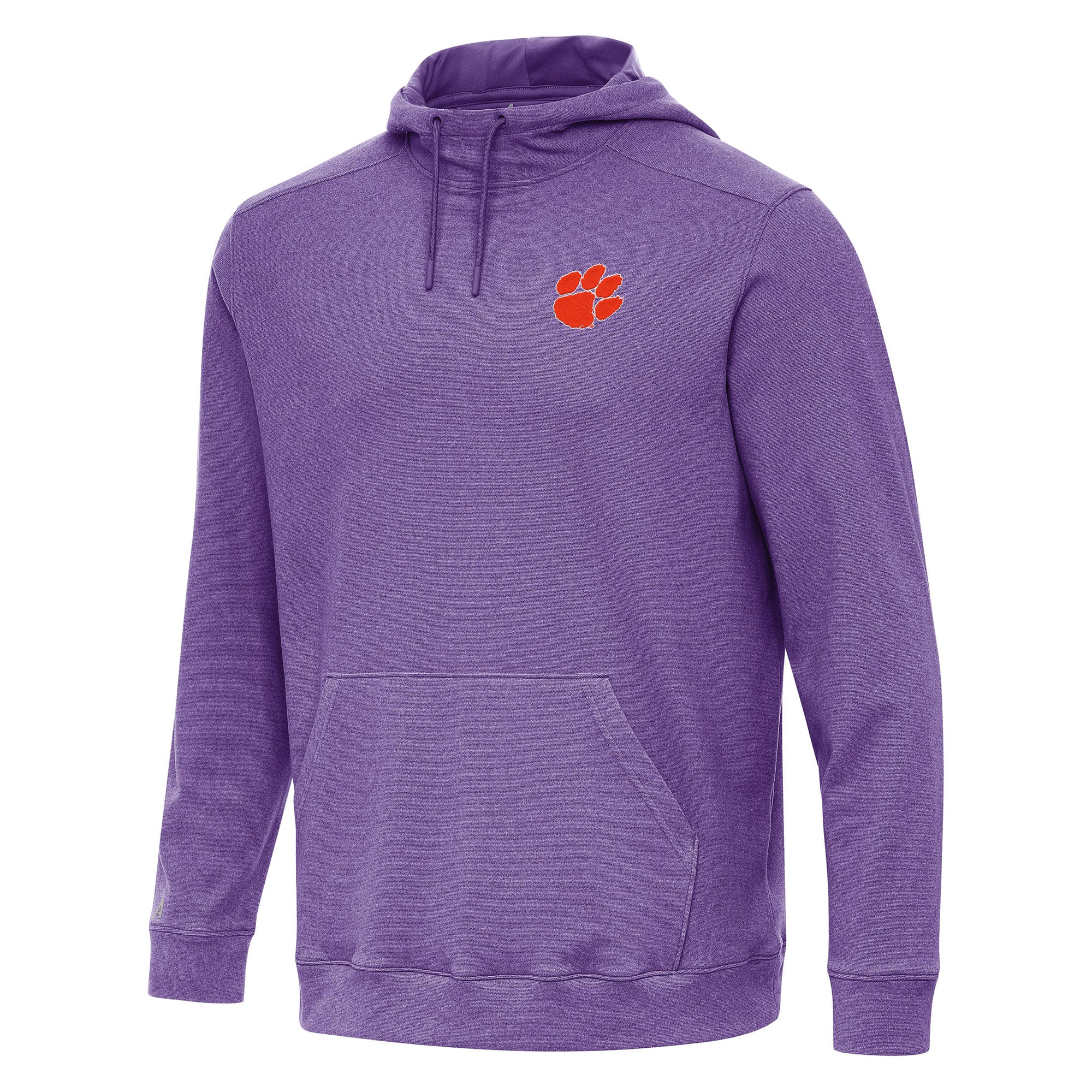 Men's Antigua Heather Purple Clemson Tigers Cloud Pullover Hoodie