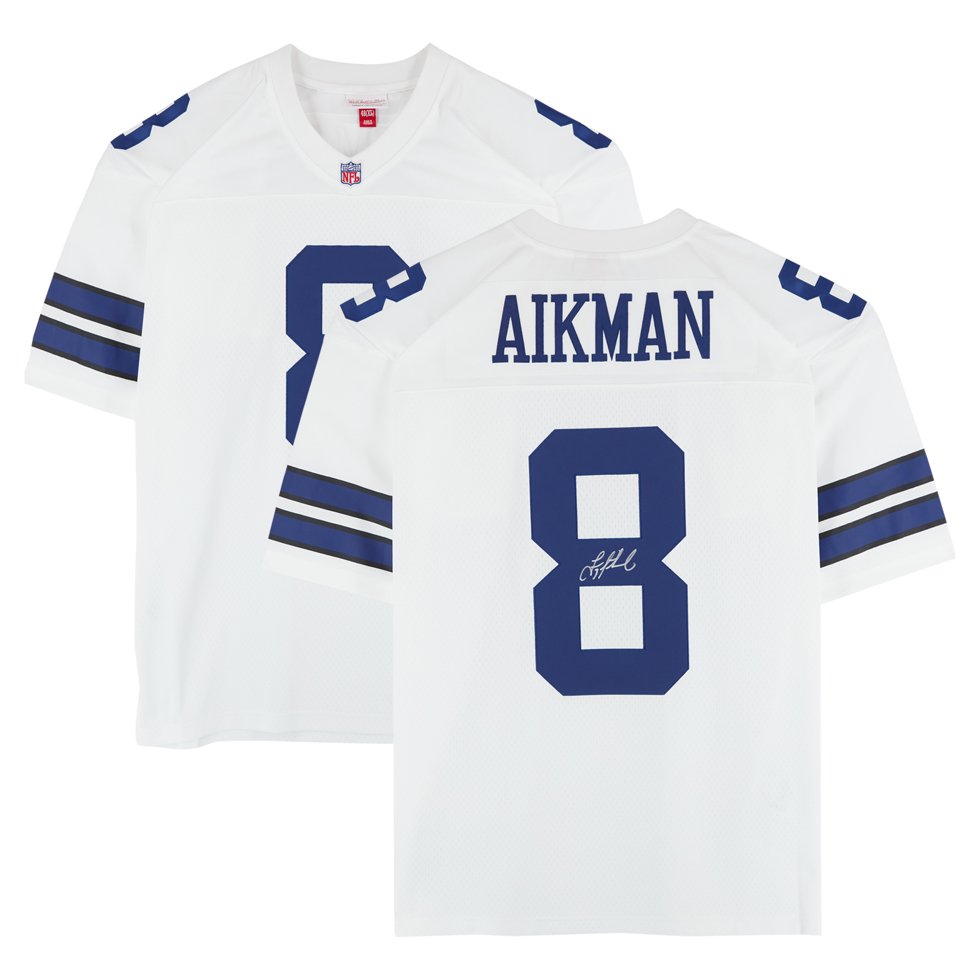 Troy Aikman Dallas Cowboys Autographed 1992 Mitchell & Ness White Legacy Jersey