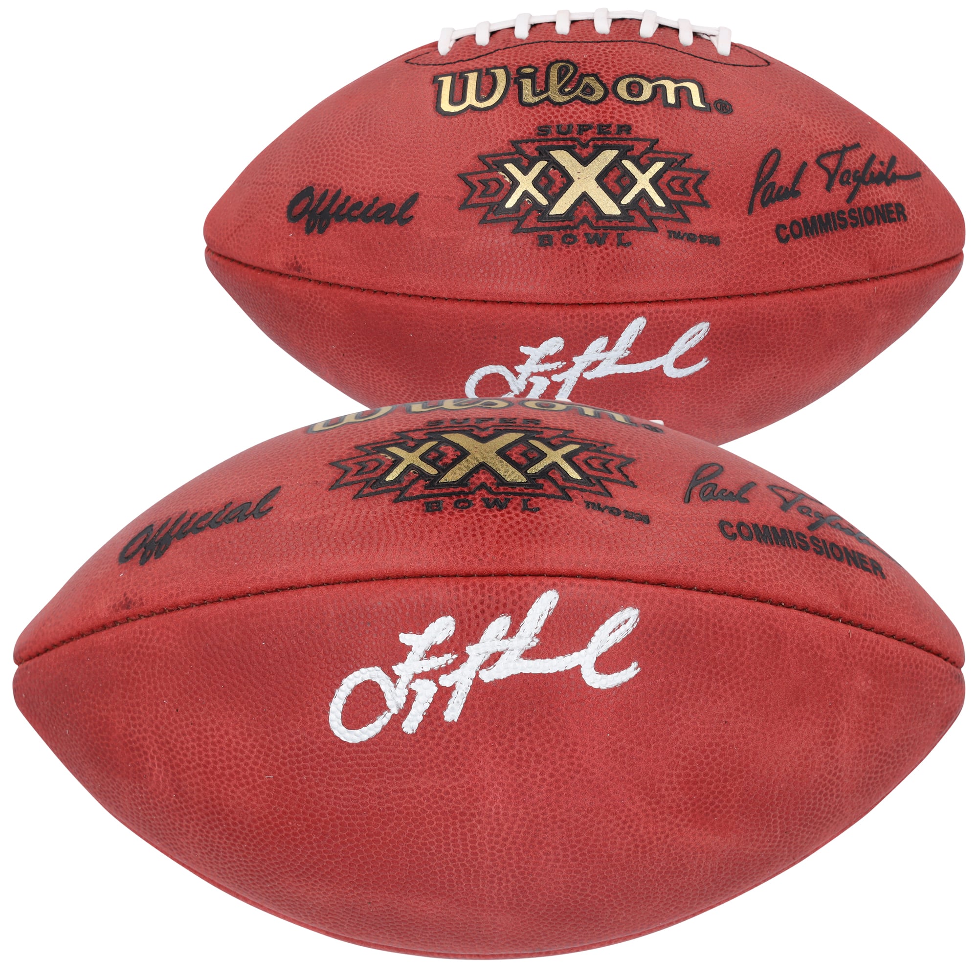 Troy Aikman Dallas Cowboys Autographed Super Bowl XXX Football