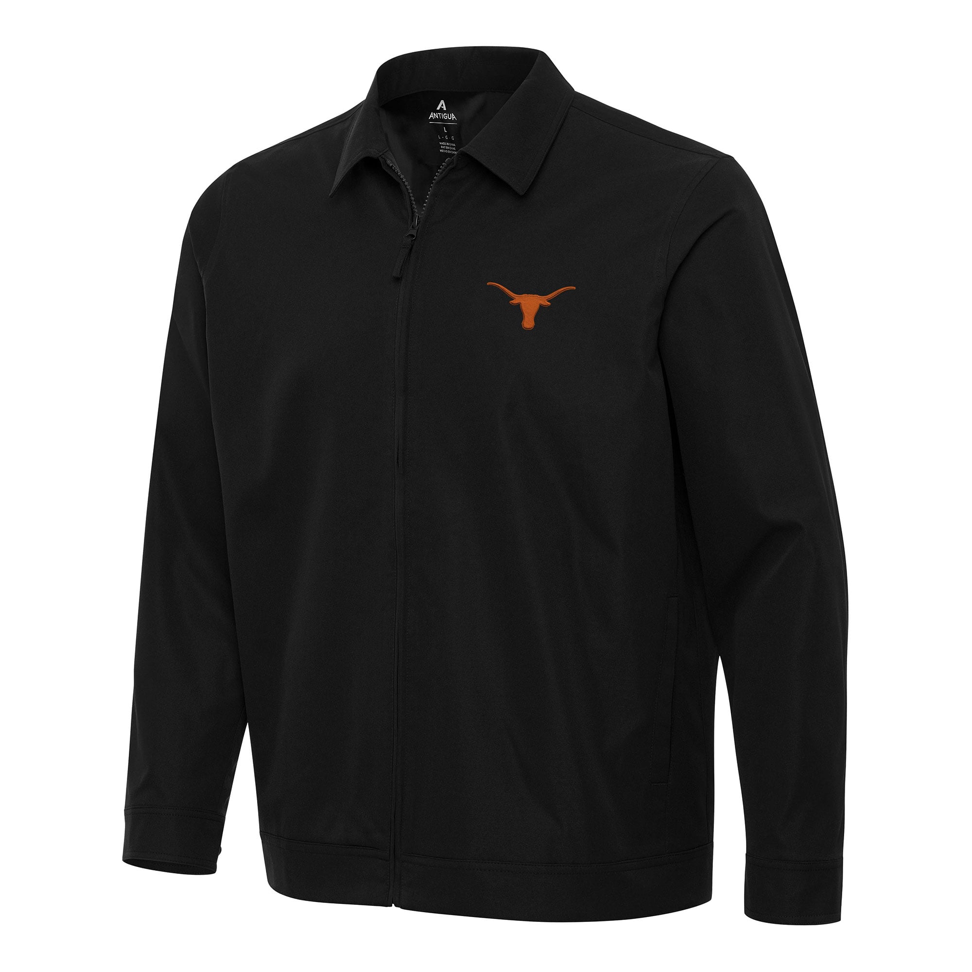 Men's Antigua  Black Texas Longhorns Pivot Full-Zip Jacket