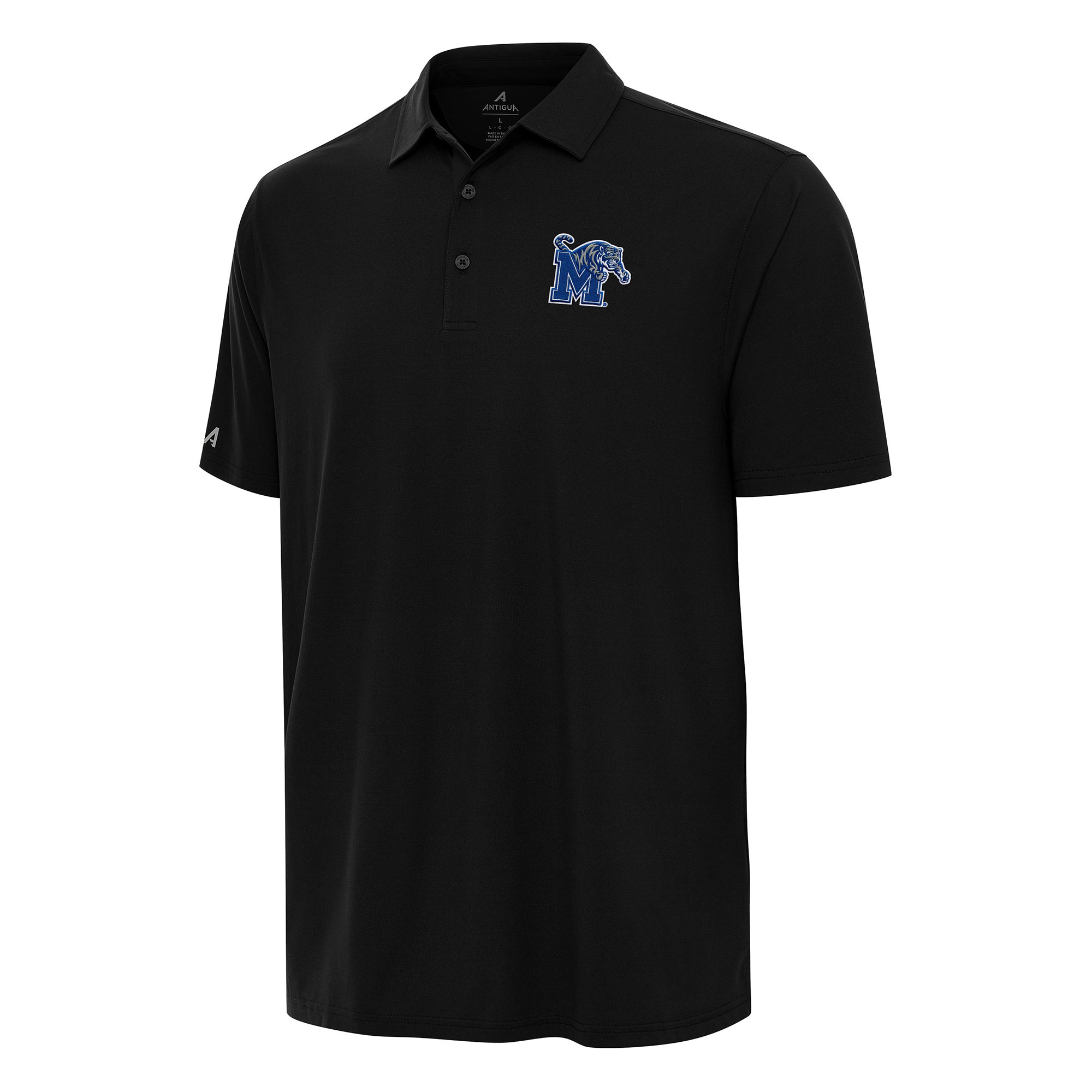 Men’s Antigua Black Memphis Tigers Era Polo Men’s Antigua Black Memphis Tigers Era Polo