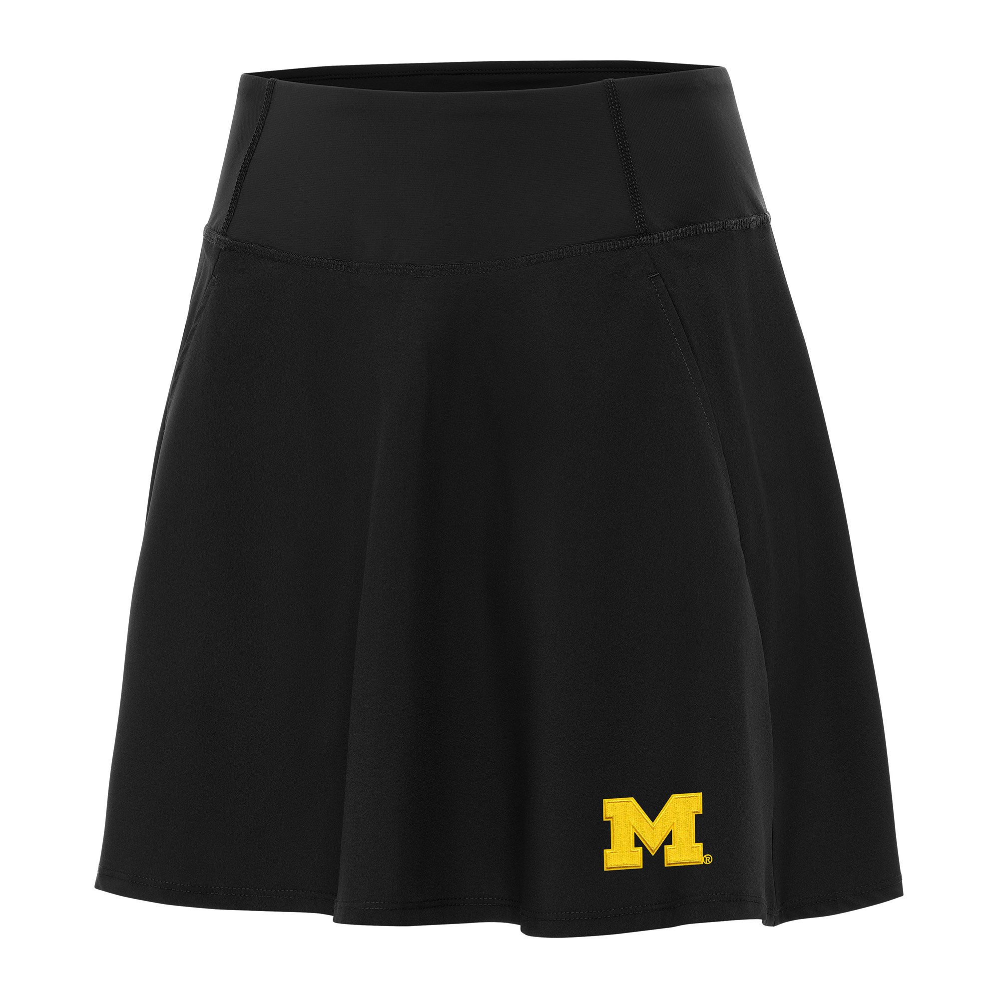Women's Antigua Black Michigan Wolverines Chip Skort