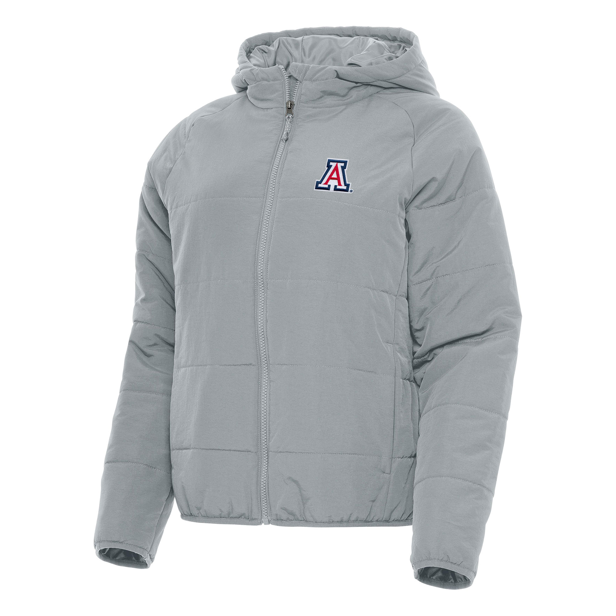 Women's Antigua Gray Arizona Wildcats Universe Full-Zip Puffer Jacket