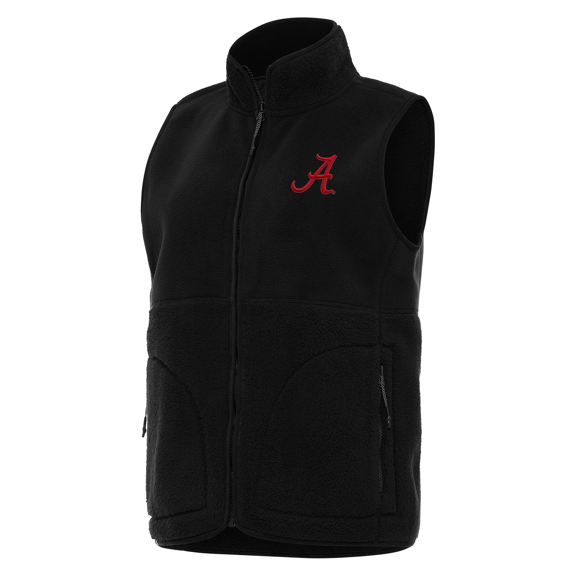 Women’s Antigua Black Alabama Crimson Tide Nostalgic Full-Zip Vest Women’s Antigua Black Alabama Crimson Tide Nostalgic Full-Zip Vest
