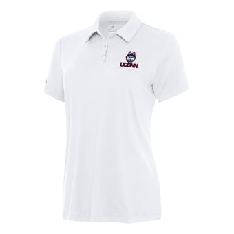 Women's Antigua White UConn Huskies Reprocess Polo