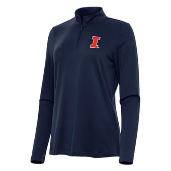 Women's Antigua Navy Illinois Fighting Illini Reprocess Quarter-Zip Top
