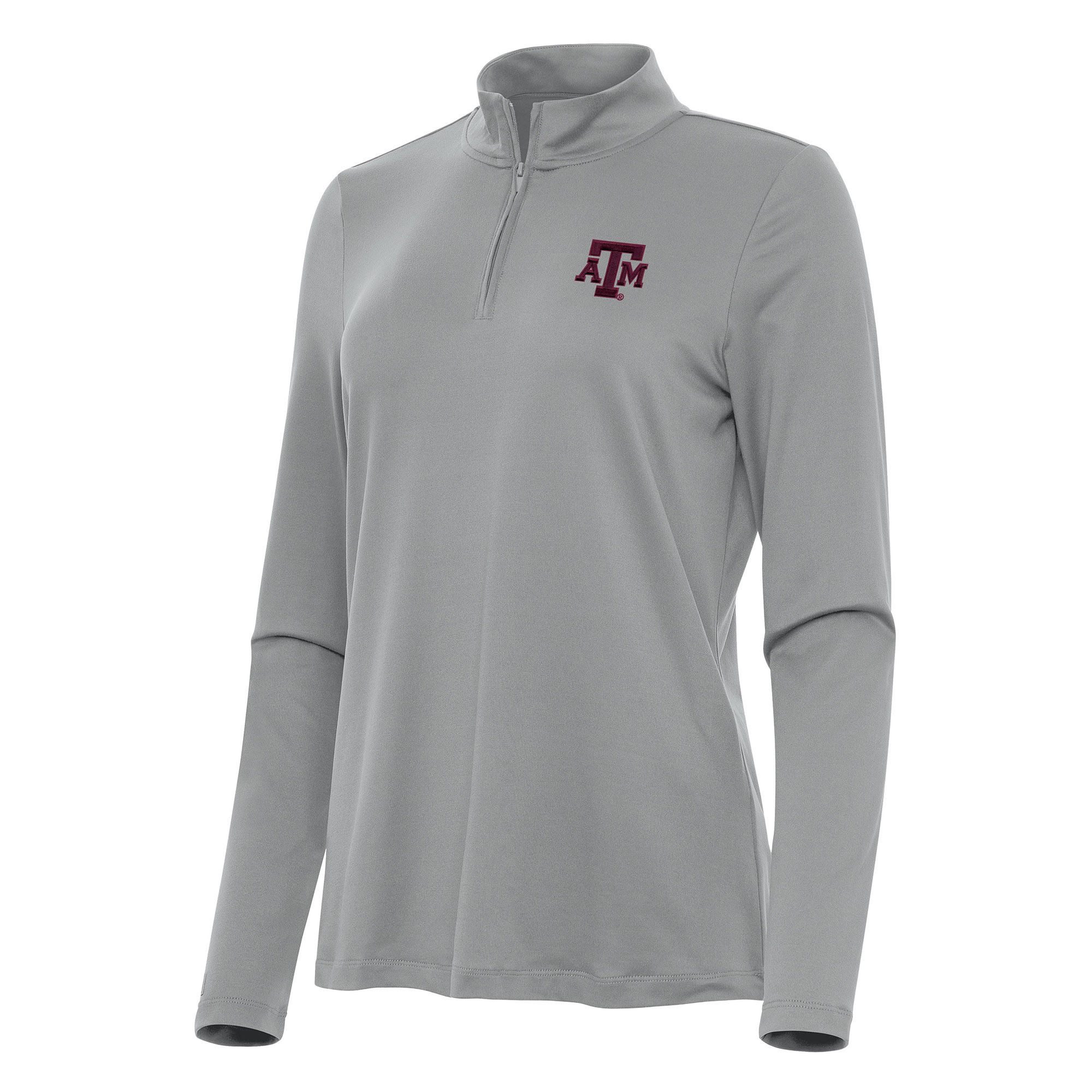 Women’s Antigua Gray Texas A&M Aggies Reprocess Quarter-Zip Top