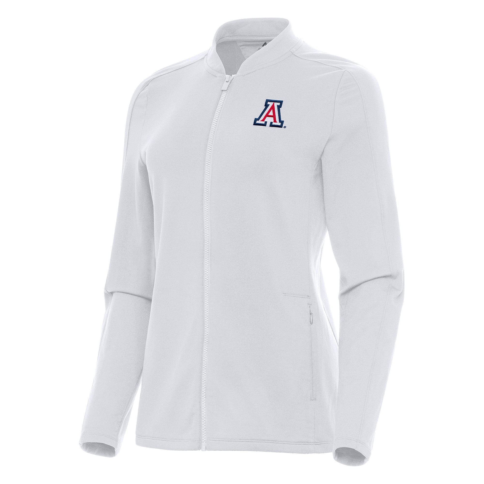 Women's Antigua White Arizona Wildcats Continual Full-Zip Jacket