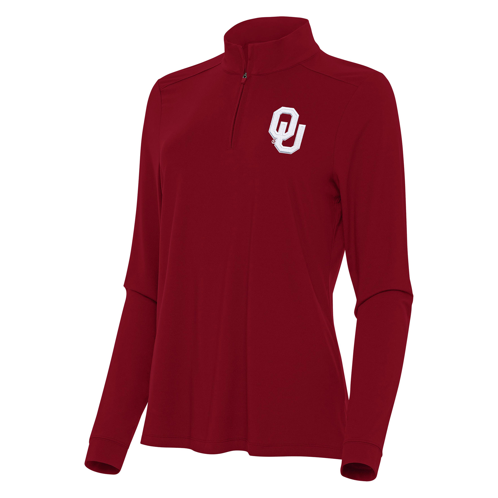 Women’s Antigua Crimson Oklahoma Sooners Intent Quarter-Zip Top Women’s Antigua Crimson Oklahoma Sooners Intent Quarter-Zip Top