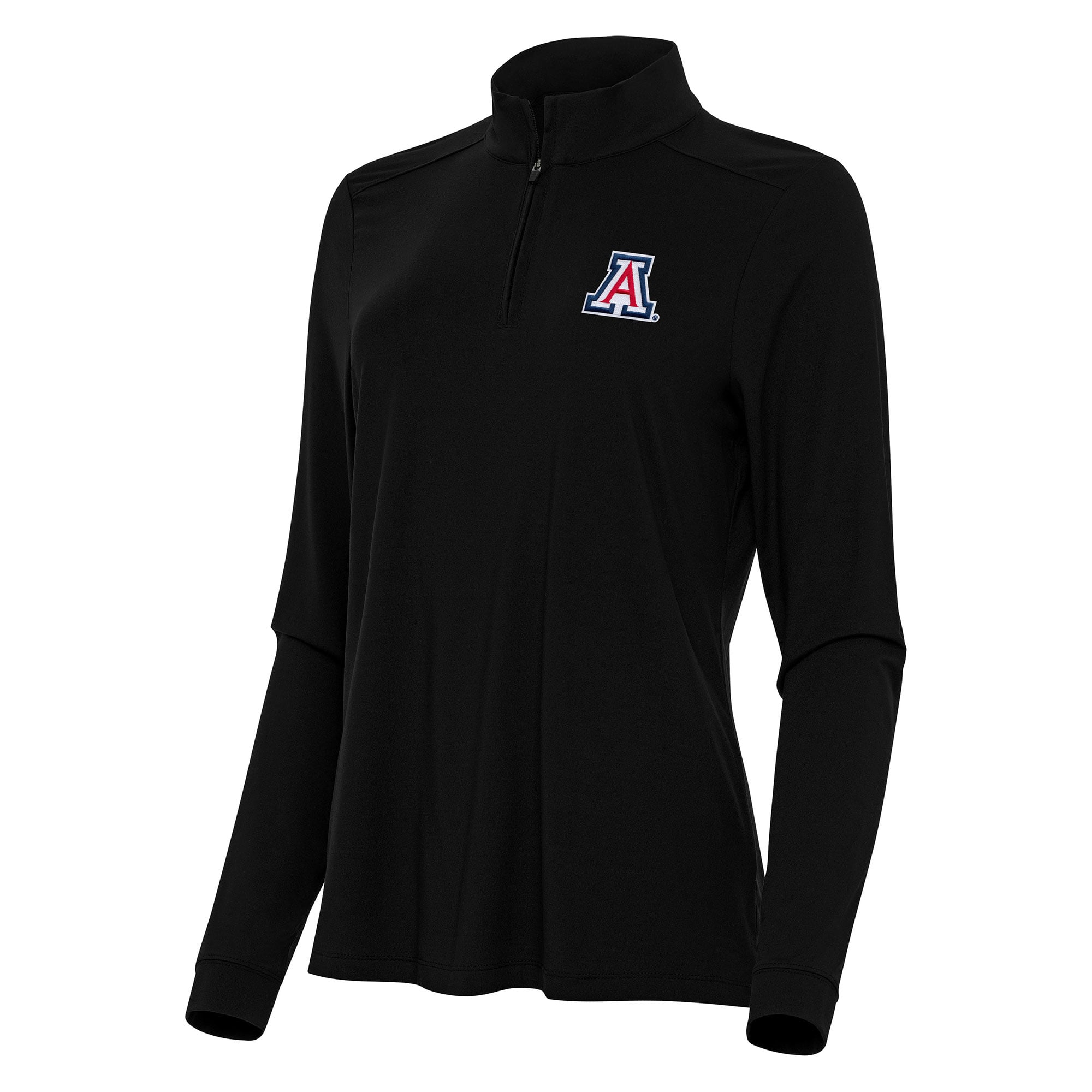 Women's Antigua Black Arizona Wildcats Intent Quarter-Zip Top