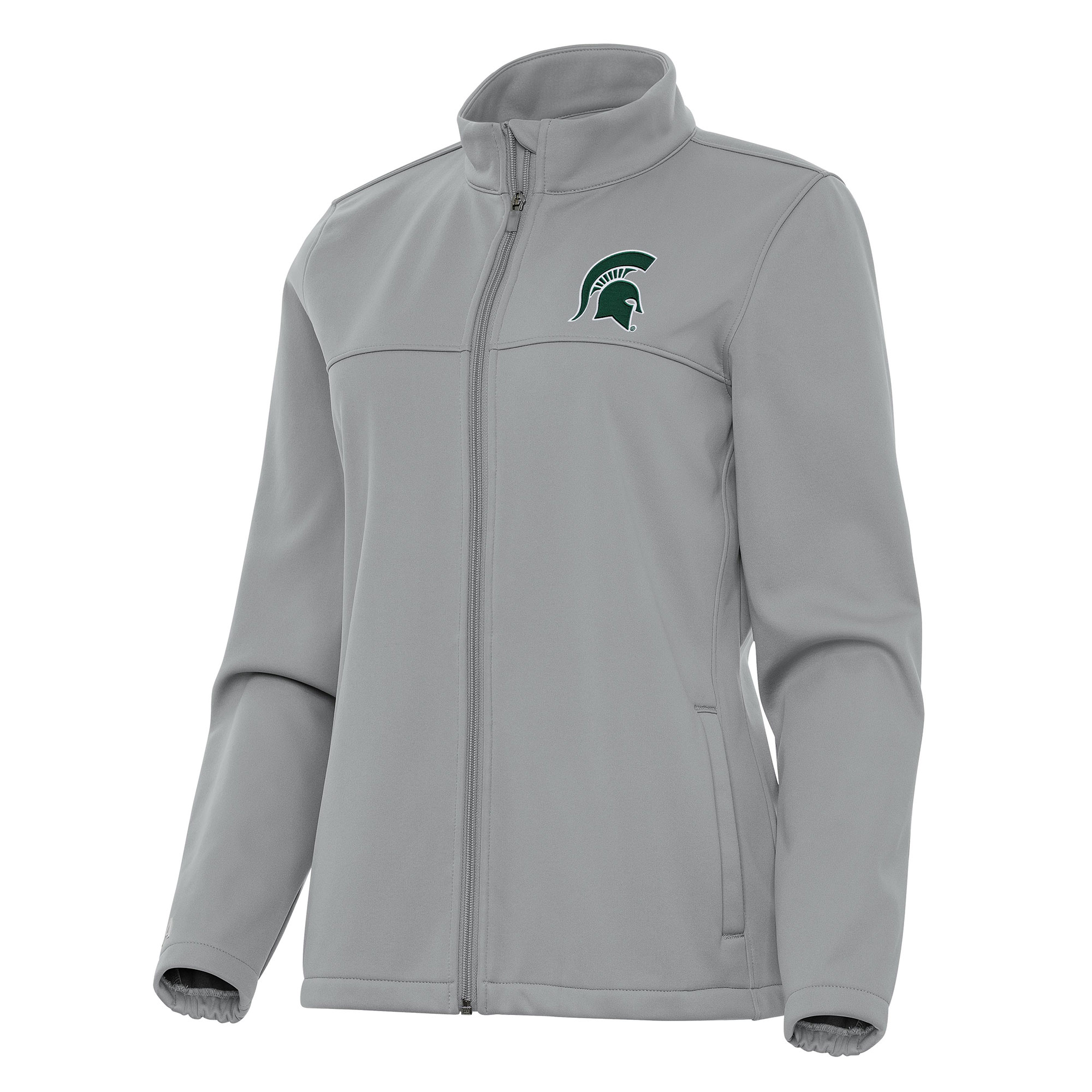 Women’s Antigua Gray Michigan State Spartans Links 2 Full-Zip Golf Jacket Women’s Antigua Gray Michigan State Spartans Links 2 Full-Zip Golf Jacket