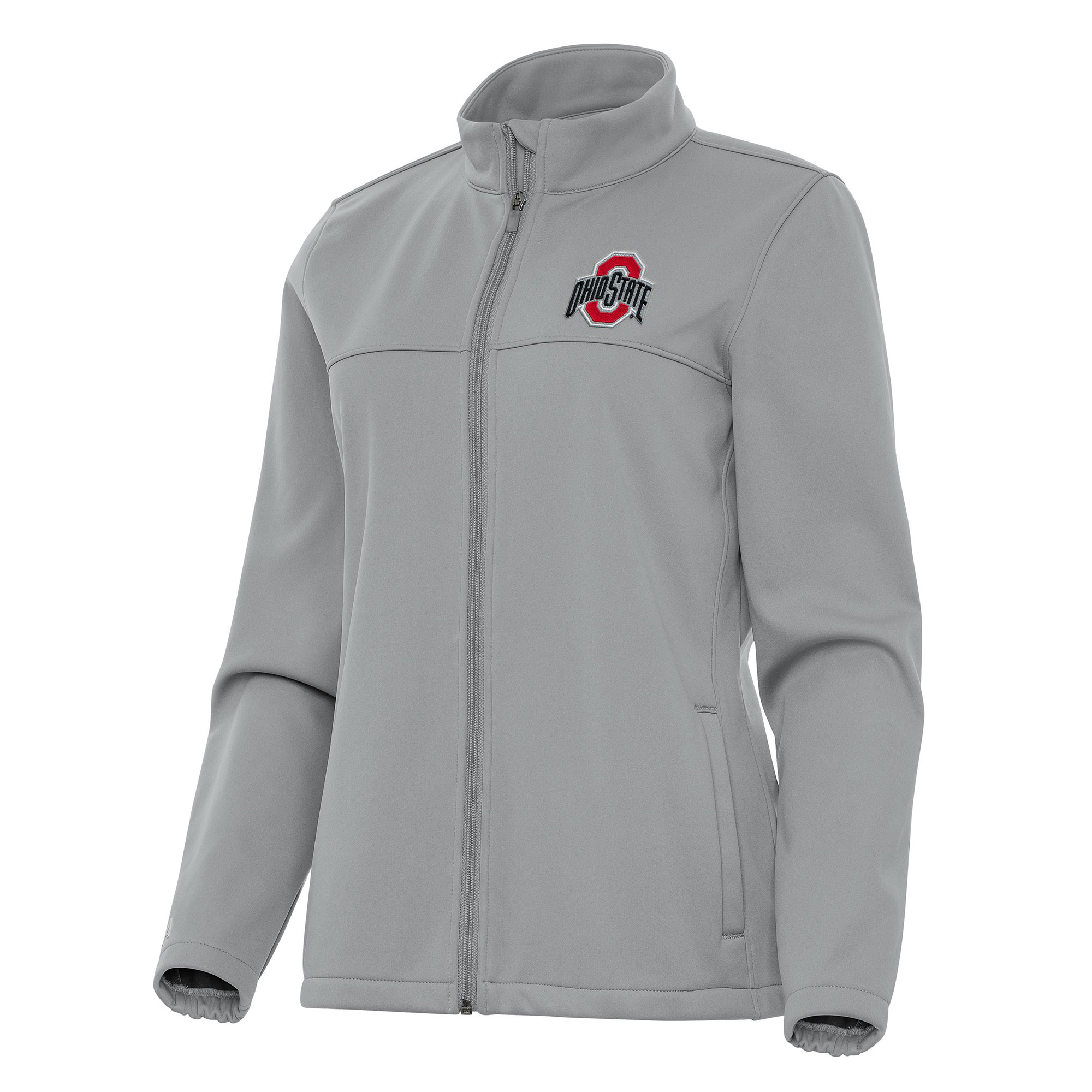 Women’s Antigua Gray Ohio State Buckeyes Links 2 Full-Zip Golf Jacket Women’s Antigua Gray Ohio State Buckeyes Links 2 Full-Zip Golf Jacket
