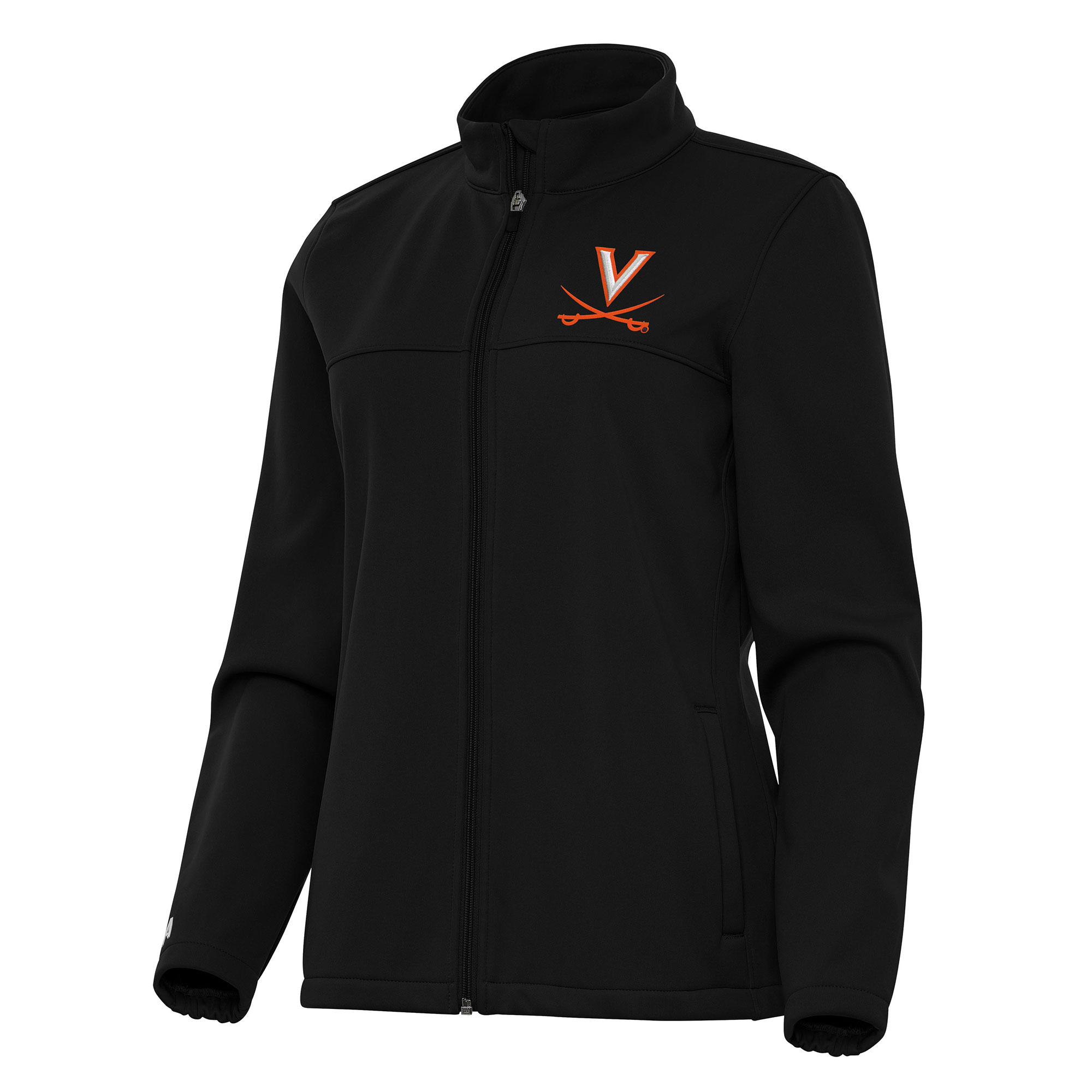 Women’s Antigua Black Virginia Cavaliers Links 2 Full-Zip Golf Jacket