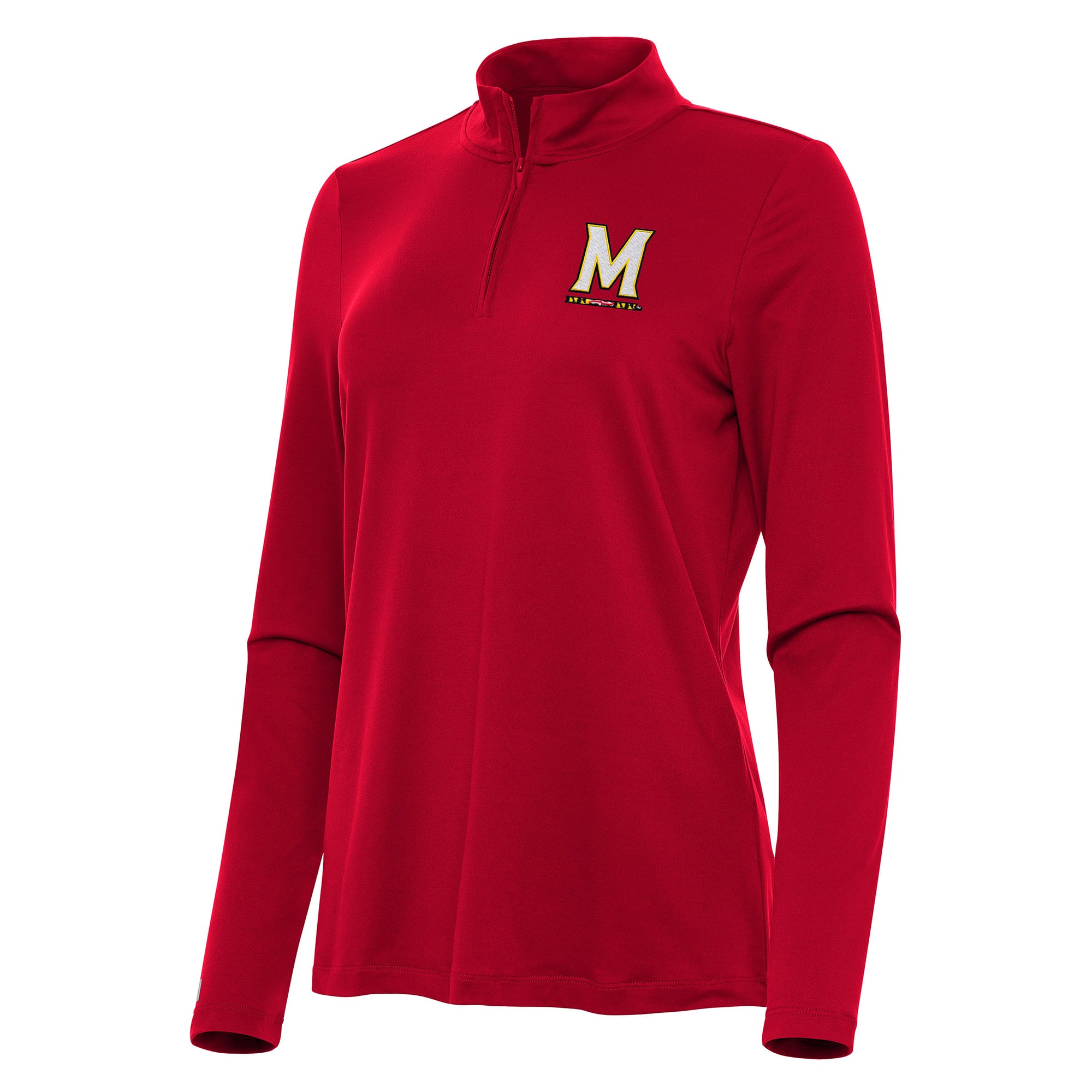 Women's Antigua Maryland Terrapins Reprocess Quarter-Zip Top