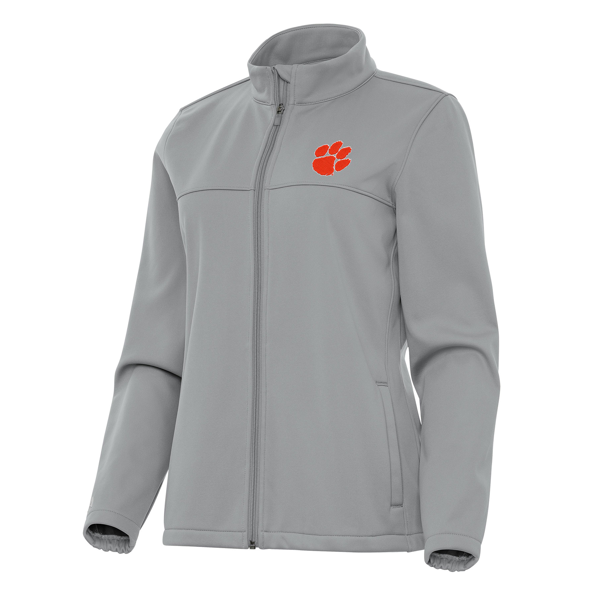 Women’s Antigua Gray Clemson Tigers Links 2 Golf Full-Zip Jacket Women’s Antigua Gray Clemson Tigers Links 2 Golf Full-Zip Jacket