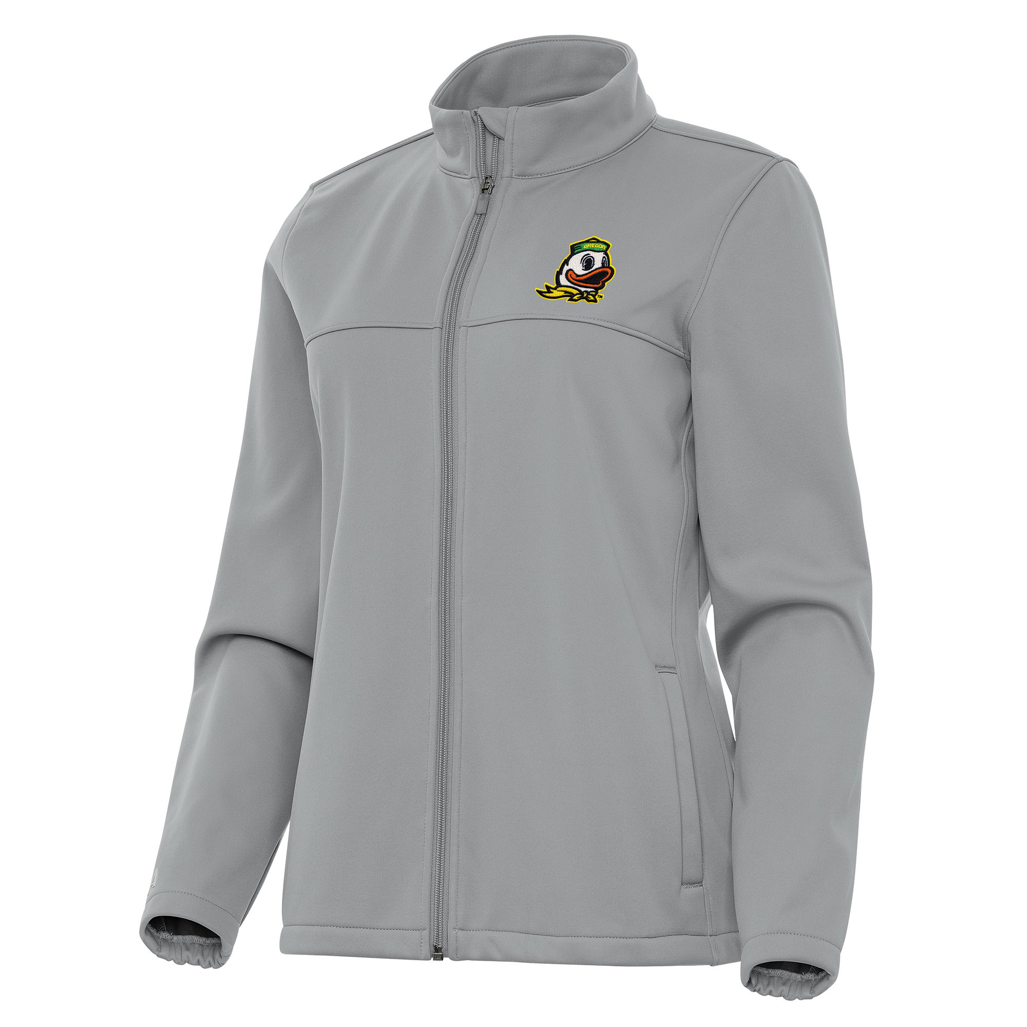 Women’s Antigua Gray Oregon Ducks Links 2 Golf Full-Zip Jacket Women’s Antigua Gray Oregon Ducks Links 2 Golf Full-Zip Jacket
