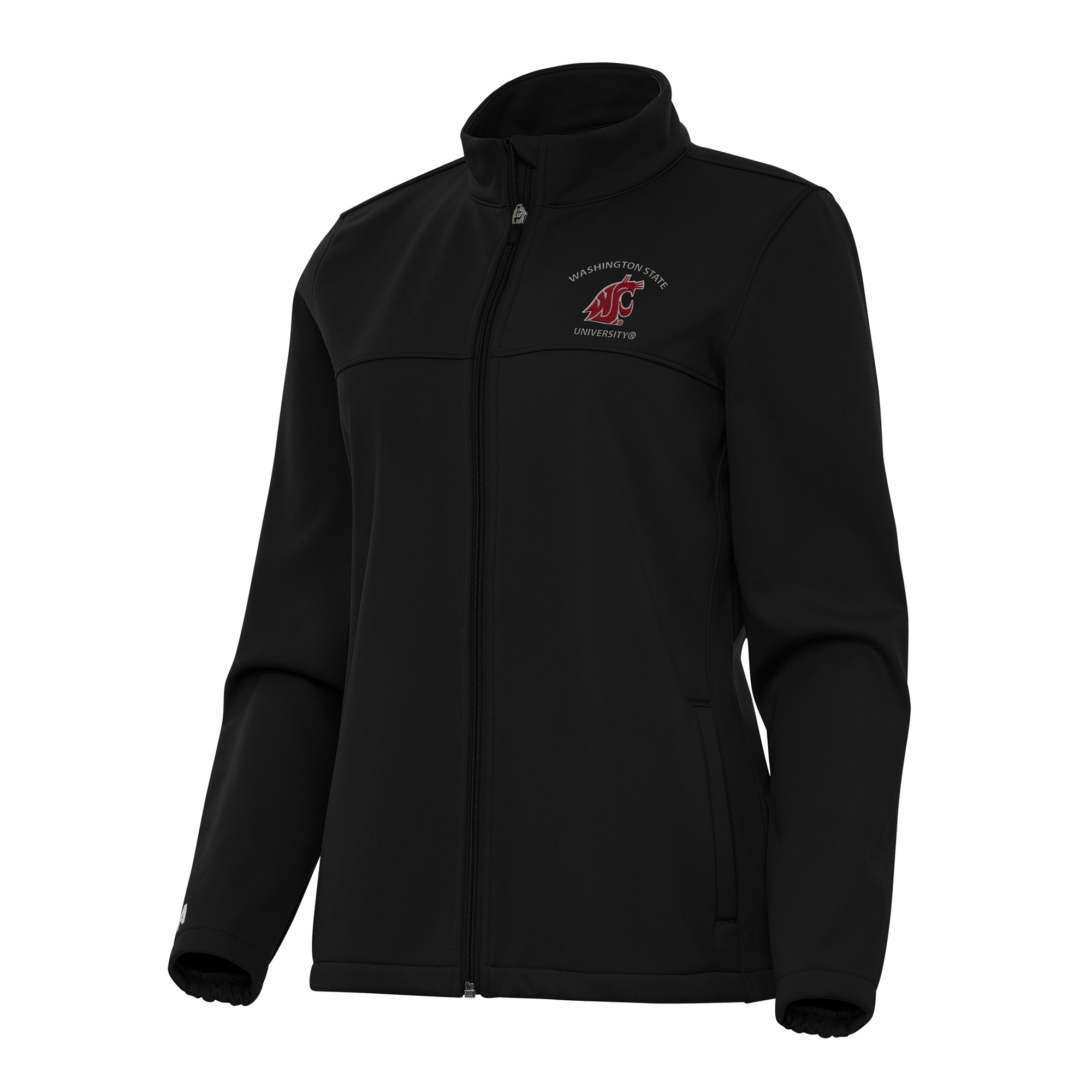 Women’s Antigua Black Washington State Cougars Links 2 Golf Full-Zip Jacket Women’s Antigua Black Washington State Cougars Links 2 Golf Full-Zip Jacket