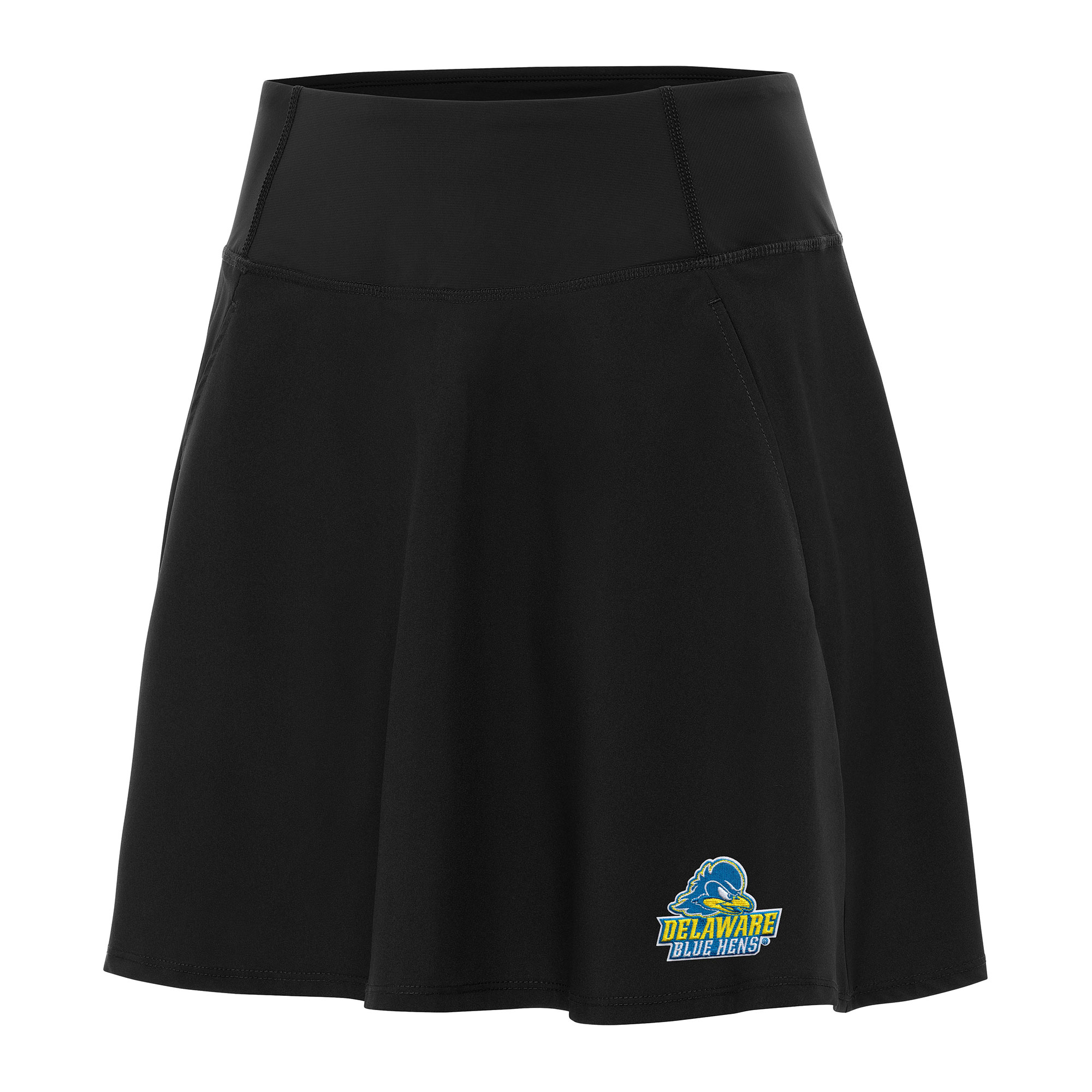 Women's Antigua Black Delaware Fightin' Blue Hens Chip Skort
