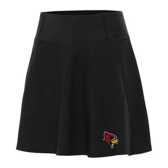 Women's Antigua Black Illinois State Redbirds Chip Skort
