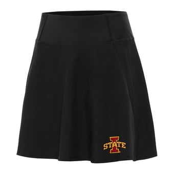 Women's Antigua Black Iowa State Cyclones Chip Skort