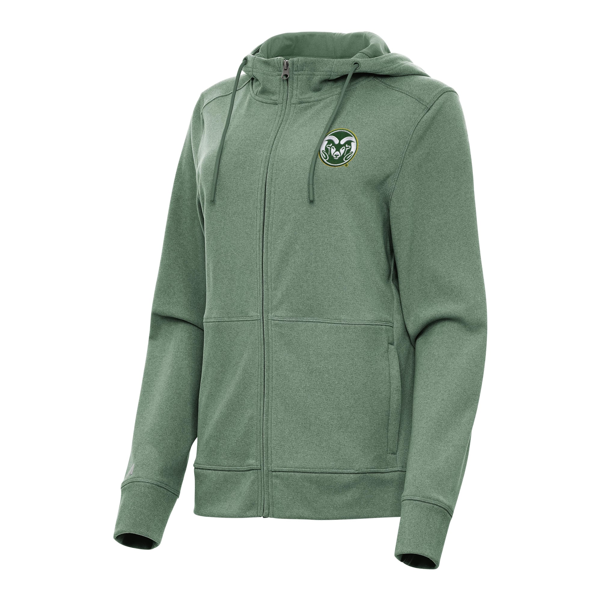 Women's Antigua Hunter Green Colorado State Rams Seeker Full-Zip Hoodie