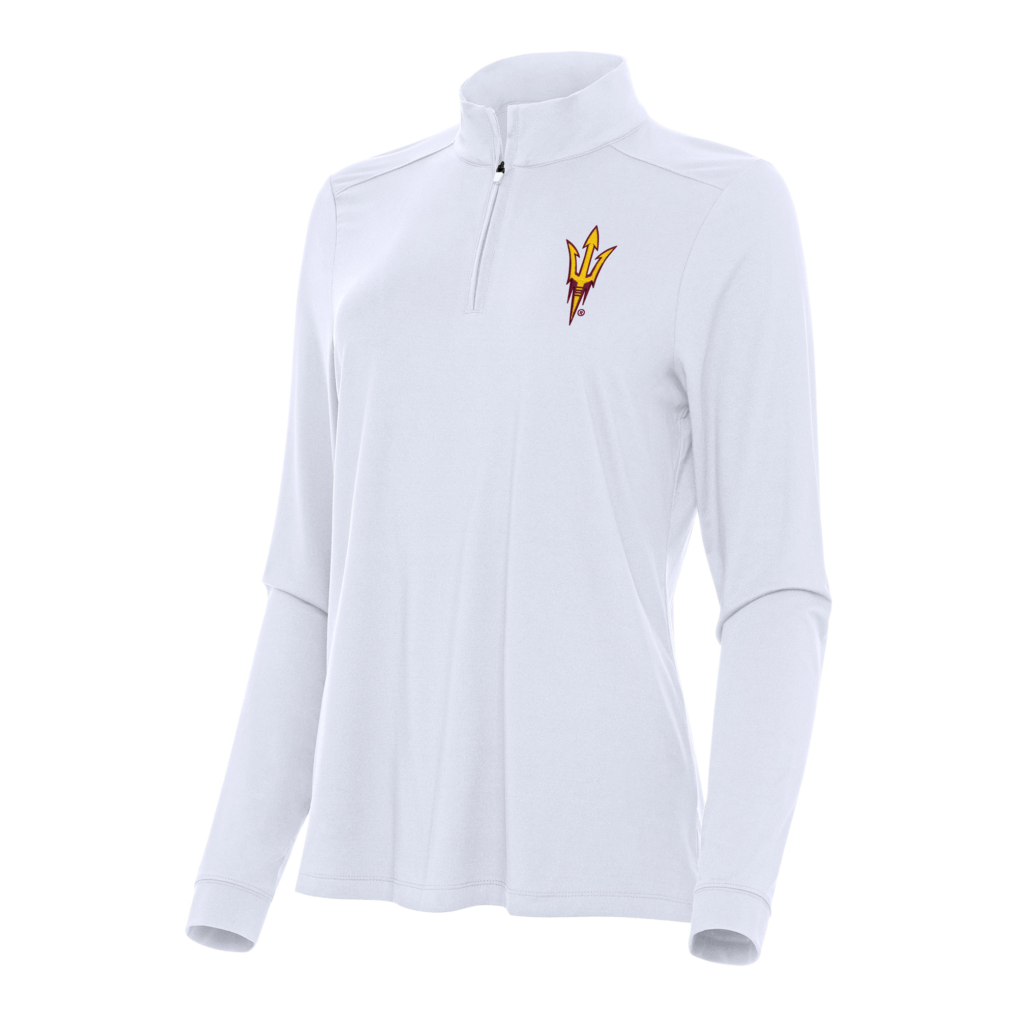 Women’s Antigua White Arizona State Sun Devils Intent Quarter-Zip Top Women’s Antigua White Arizona State Sun Devils Intent Quarter-Zip Top
