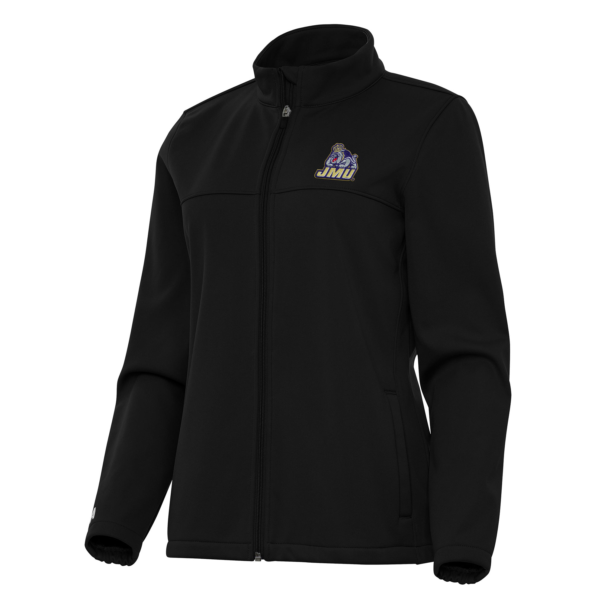 Women’s Antigua Black James Madison Dukes Links 2 Full-Zip Golf Jacket Women’s Antigua Black James Madison Dukes Links 2 Full-Zip Golf Jacket