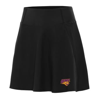 Women's Antigua Black Northern Iowa Panthers Chip Skort