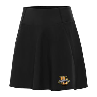 Women's Antigua Black Marquette Golden Eagles Chip Skort
