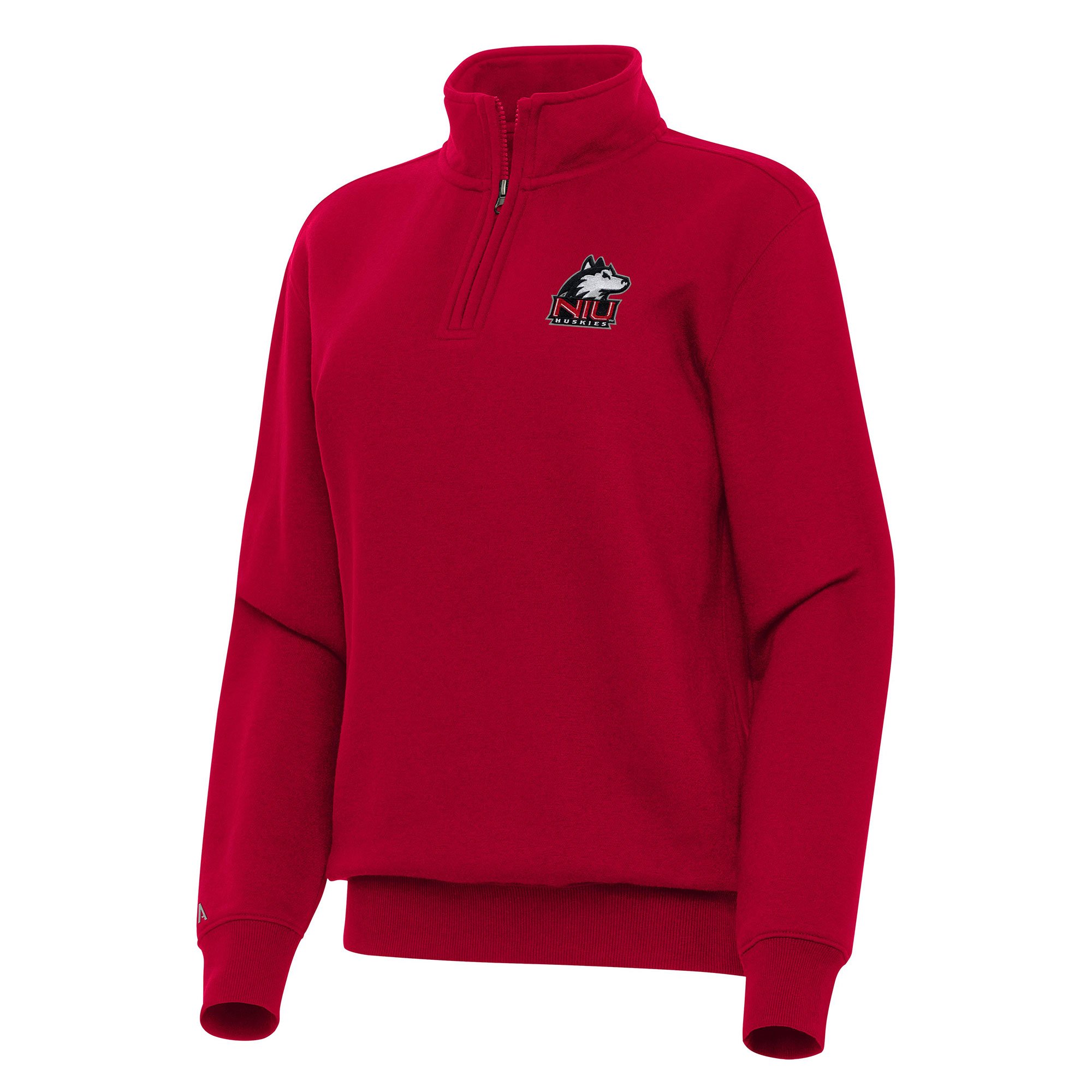 Women's Antigua Cardinal Northern Illinois Huskies Victory Quarter-Zip Sweatshirt