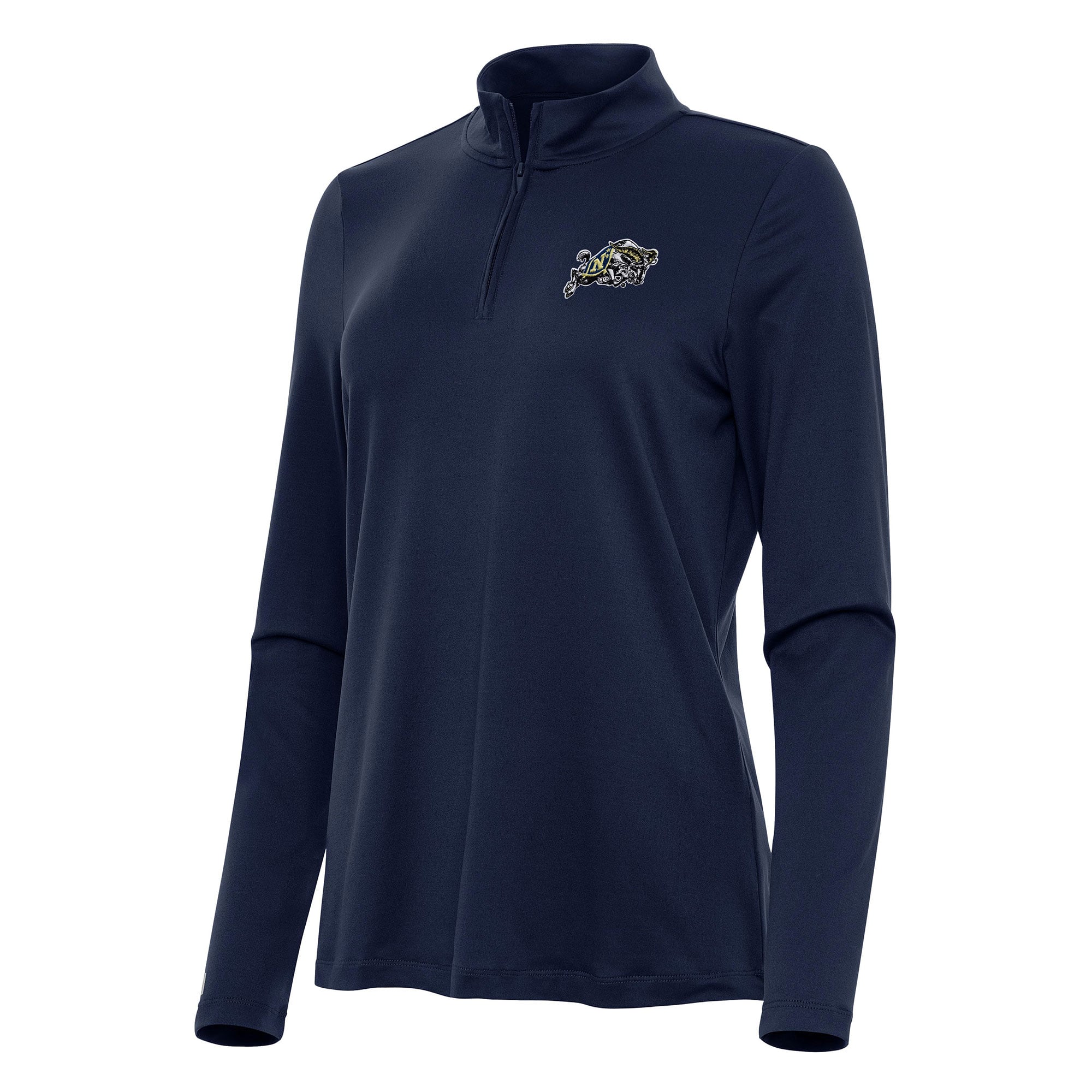 Women's Antigua Navy Navy Midshipmen Reprocess Quarter-Zip Top