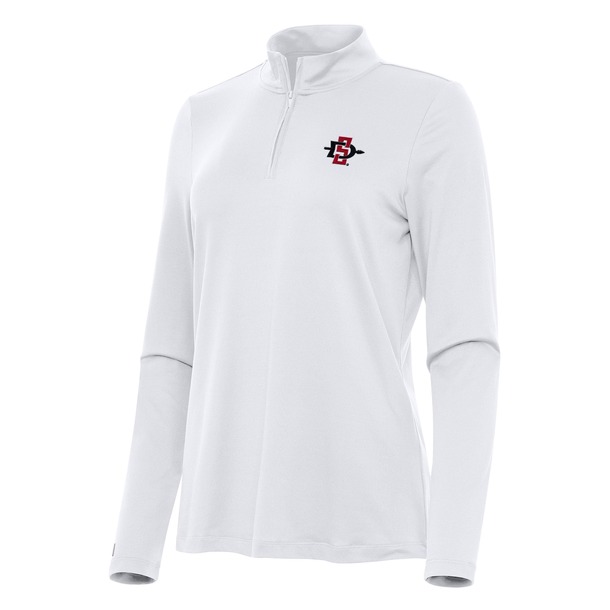 Women's Antigua White San Diego State Aztecs Reprocess Quarter-Zip Top