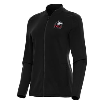 Women's Antigua Black Northern Illinois Huskies Continual Full-Zip Jacket