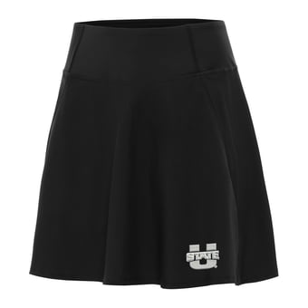 Women's Antigua Black Utah State Aggies Chip Skort